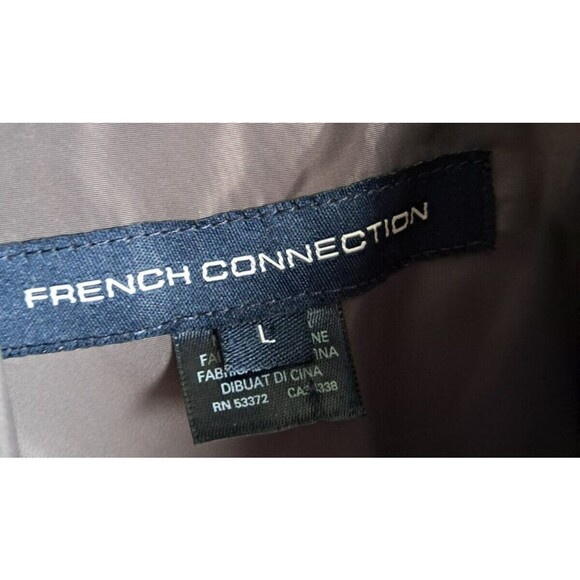 Women's Grey Hooded Puffer Jacket Size Large French Connection Gray - Picture 6 of 14